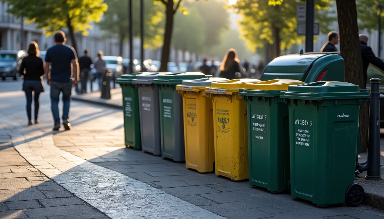 Illustration: Comprendre les volumes standards et formats des poubelles urbaines